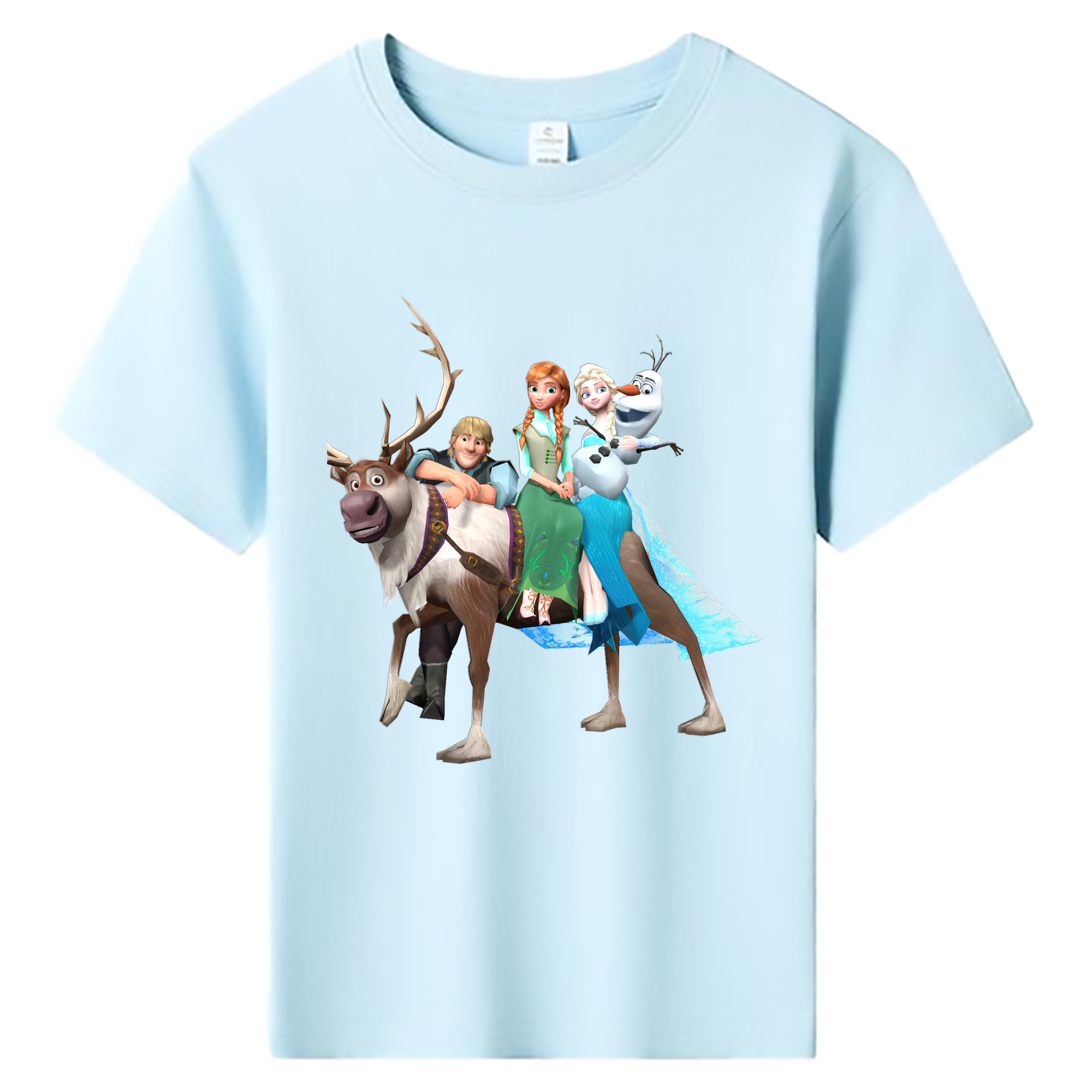 （画像用） アナと雪の女王 アンナ エルサ Frozen Anna Elsa 綿100％キッズTシャツ（フロントプリント）